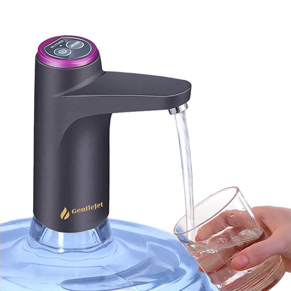 Electric Rechargeable Portable Drinking Water Dispenser Pump for 5 Gallon Bottle, Type-C USB Charging -Black