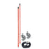Accessories Unlimited AUMM24-R 4' Dual CB Antenna Kit - Red Aluminum So239 Image 1