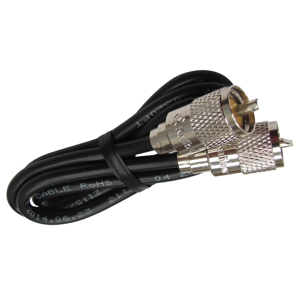Procomm PP8X50-BLK Coax Cable, 50' RG8X, PL259 Connectors Image 1