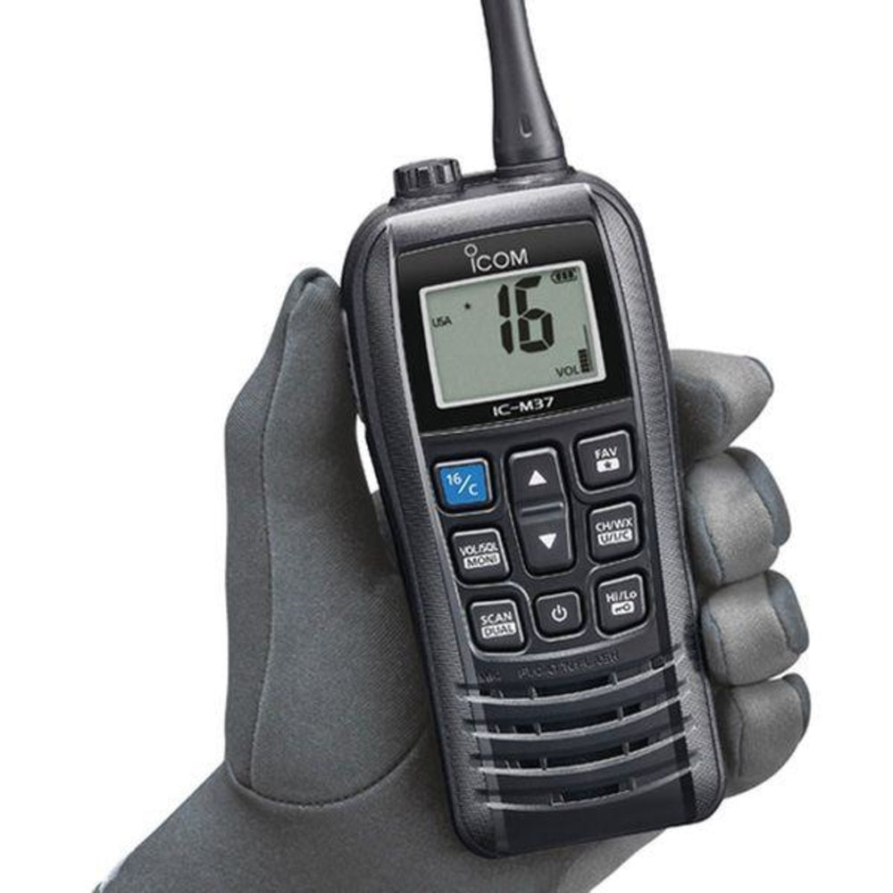 ICOM M37 31 USA 6W Marine Vhf Floating Handheld Wit