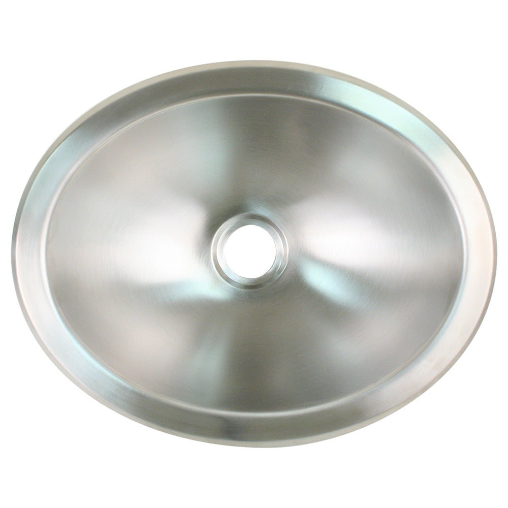 Scandvik 10281 Brushed Ss Oval Sink 13.25" X 10.5"" Image 1