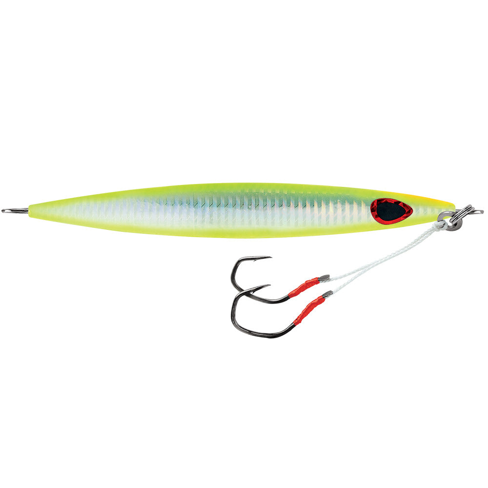 Williamson Ksj280Uvcgz Kensaki 280 Jig 7.25" 9-7/8Oz UV Chartreuse Glow ZebraWilliamson Ksj280Uvcgz Kensaki 280 Jig UV Chartreuse Glow Zebra