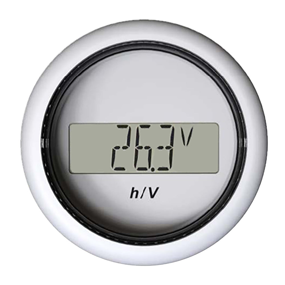 Veratron B00006302 52Mm 2-1/16" Viewline Hour Counter-Voltmeter White Image 1