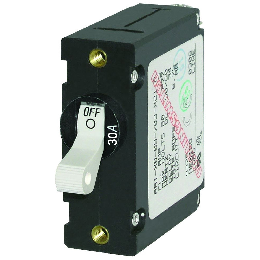 Blue Sea Systems 7222 Ac/Dc Single Pole Magnetic World Circuit Breaker 30Amp Image 1
