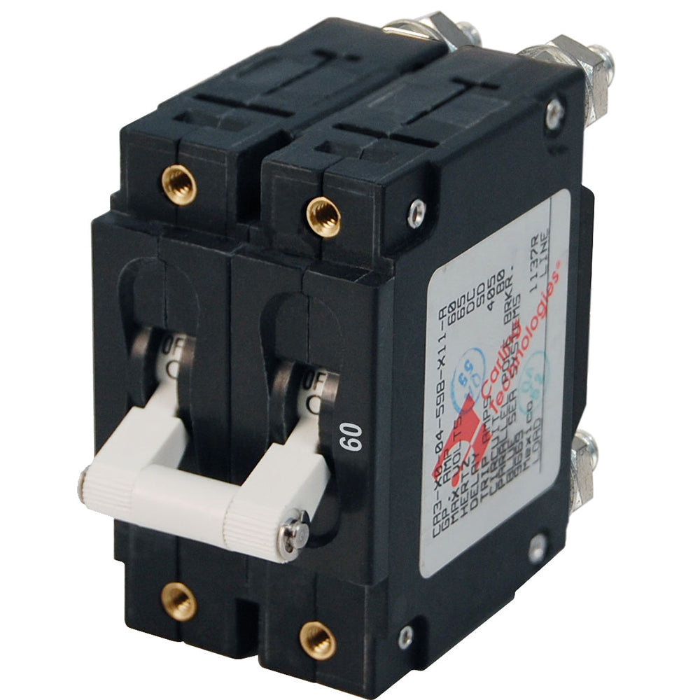 Blue Sea Systems 7254 C-Series Double Pole Circuit Breaker 60A Image 1