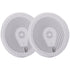 Poly-Planar Ma8506W 6" Titanium Series 3-Way Marine Speakers Pair White Image 1