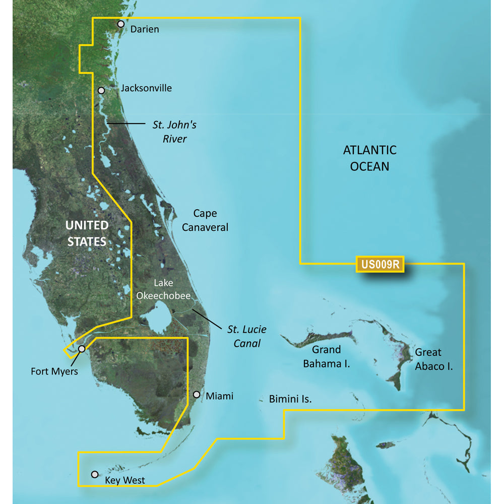 Garmin 010-C0710-00 Bluechart G3 Vision HD VUS009R Jacksonville Key West Mapping Image 1