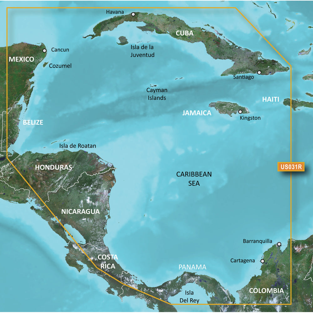Garmin 010-C0732-00 Bluechart G2 Vision Hd Vus031R Southwest Caribbean Image 1