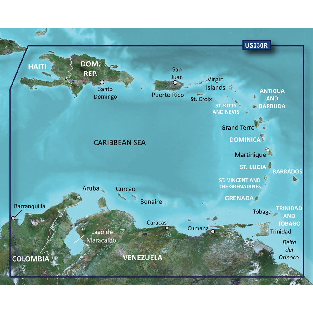 Garmin 010-C0731-20 Bluechart G2 Hd Hxus030R Southeast Caribbean Microsd/Sd Image 1
