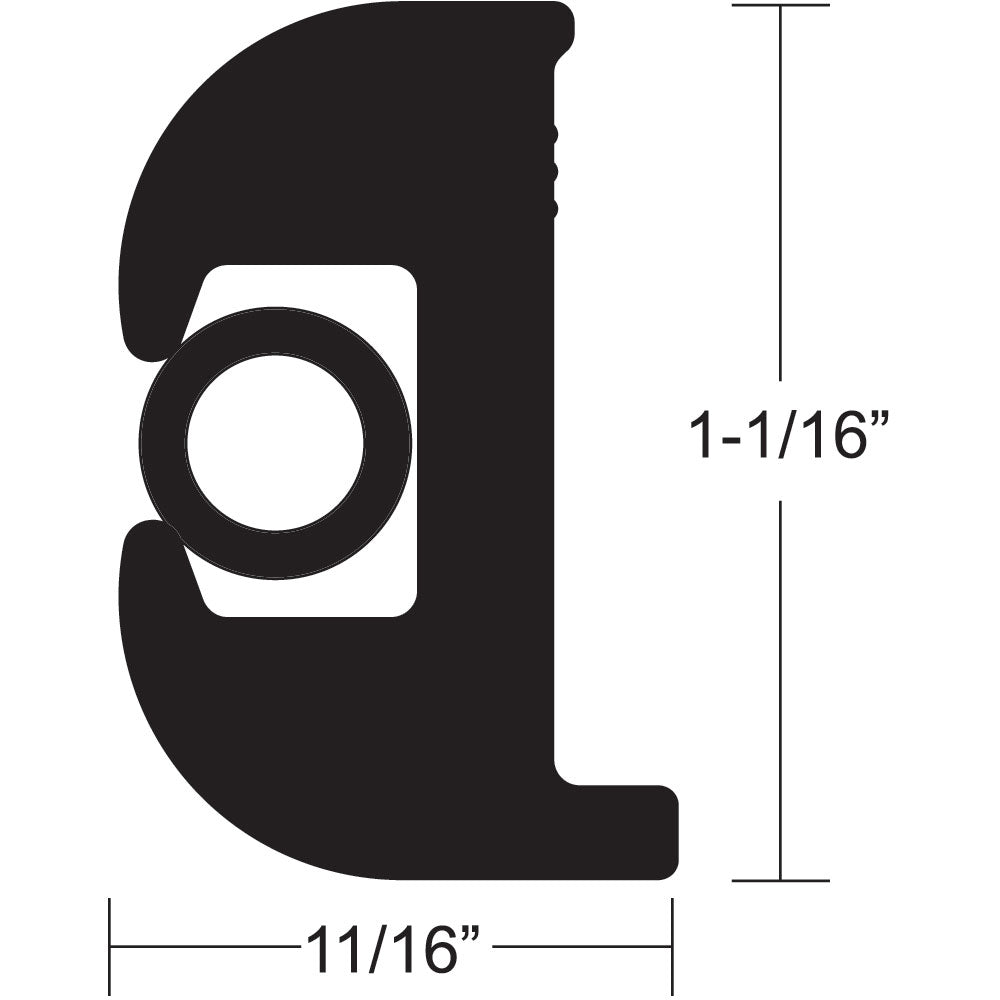 Taco Marine V11-0809Bbk50-2 Flex Vinyl Rub Rail Kit Black Black Insert 50' Image 1