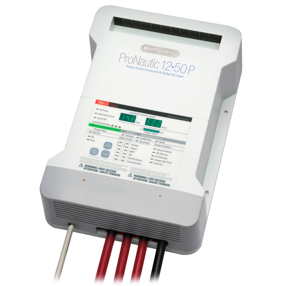 Promariner 63150 Pronautic 1250P 50 Amp Battery Charger 12V 3 Bank 120/240V Image 1