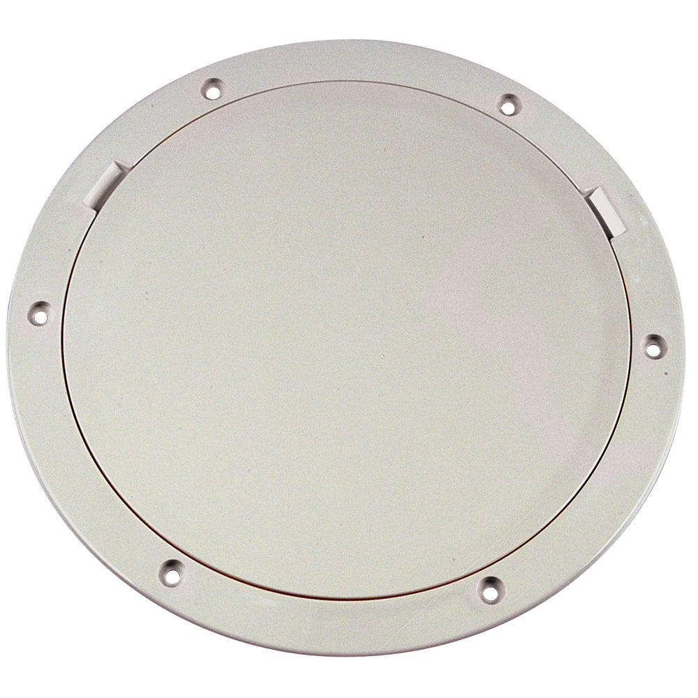 Beckson Marine Dp81-W 8" Smooth Center Pry-Out Deck Plate White Image 1