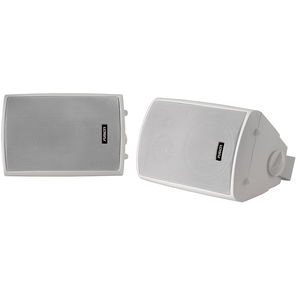 Fusion Ms-Os420 4" Compact Marine Box Speakers Pair White