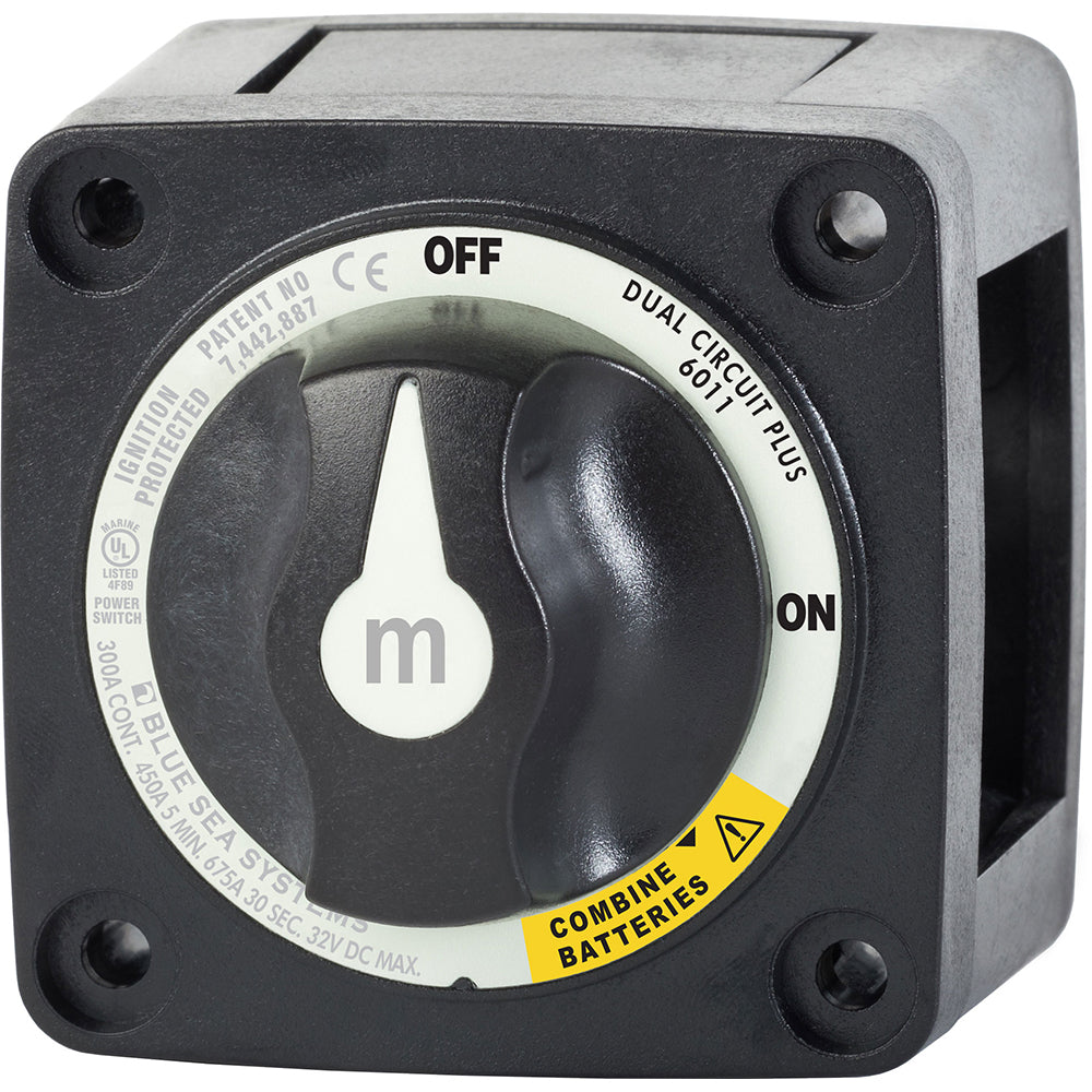 Blue Sea Systems 6011200-Bss M-Series Battery Switch On/Off Dual Circuit Plus Image 1