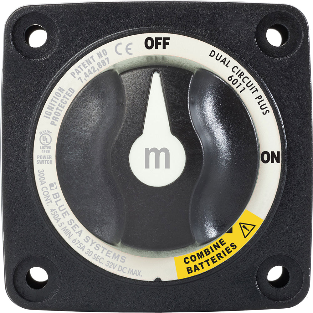 M SERIES DUAL CIRCUIT PLUS BATTERY SWITCH (BLUE SEA SYSTEMS)