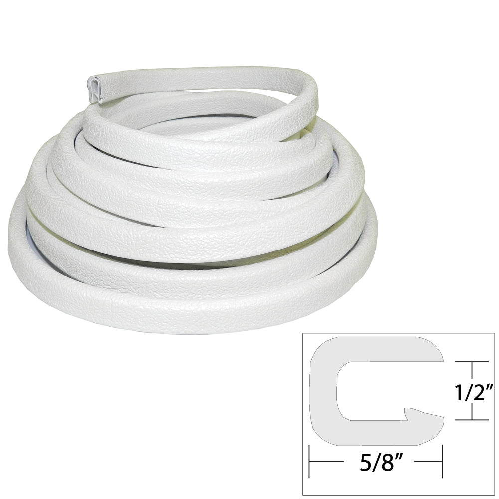 Taco Marine V30-1316W25-1 Flexible Vinyl Trim ½" Opening X 5/8 "W 25'L White Image 1