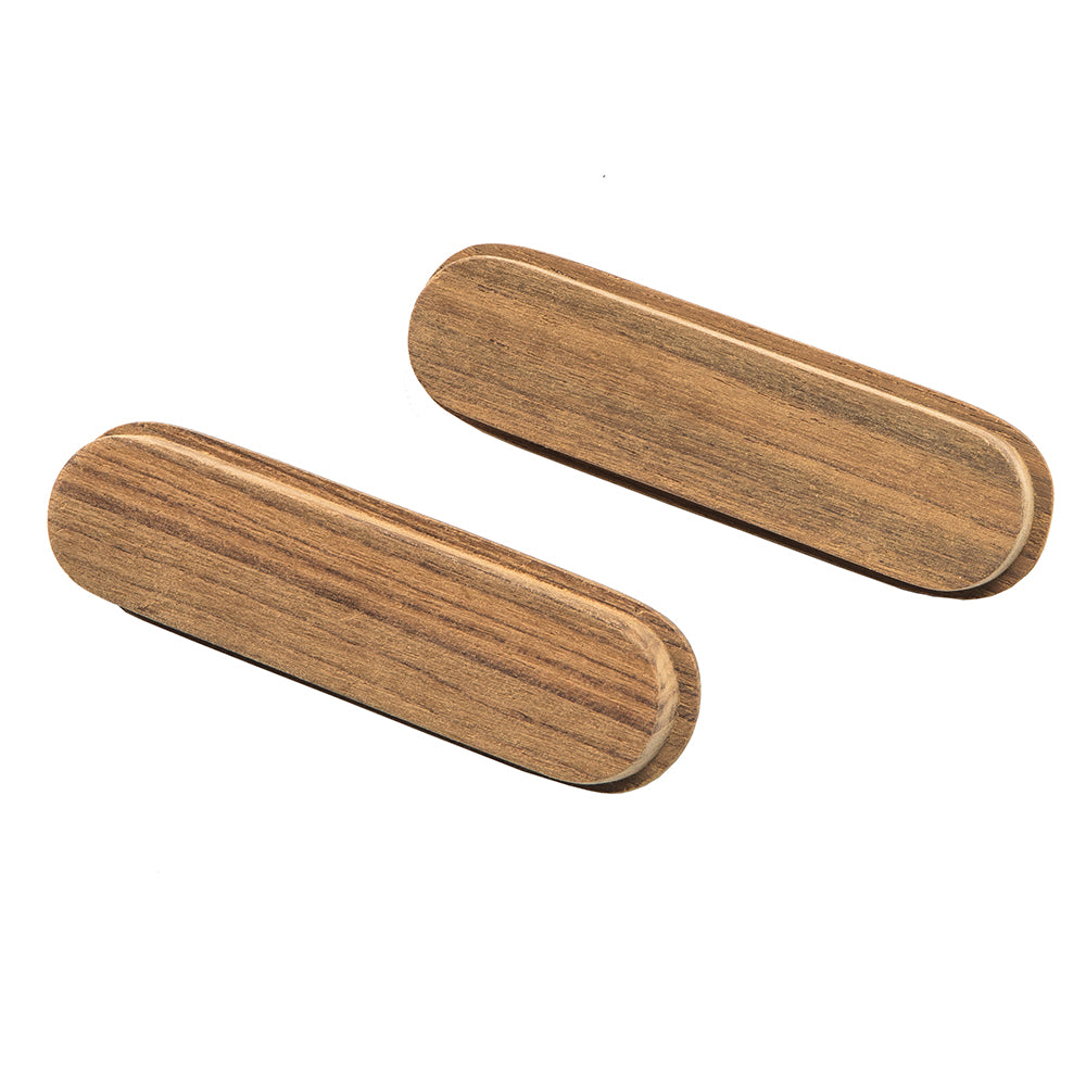 Whitecap 60124-A Teak Oblong Drawer Pull 4-1/16"L 2 Pack