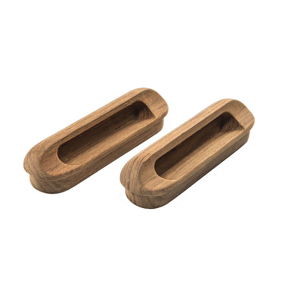 Whitecap 60124-A Teak Oblong Drawer Pull 4-1/16"L 2 Pack