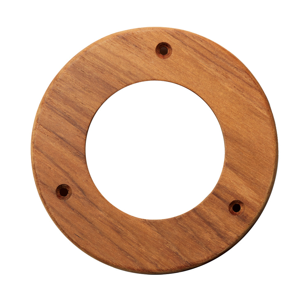 Whitecap 61974 Teak Trim Ring 4" Inner Diameter Opening Image 1