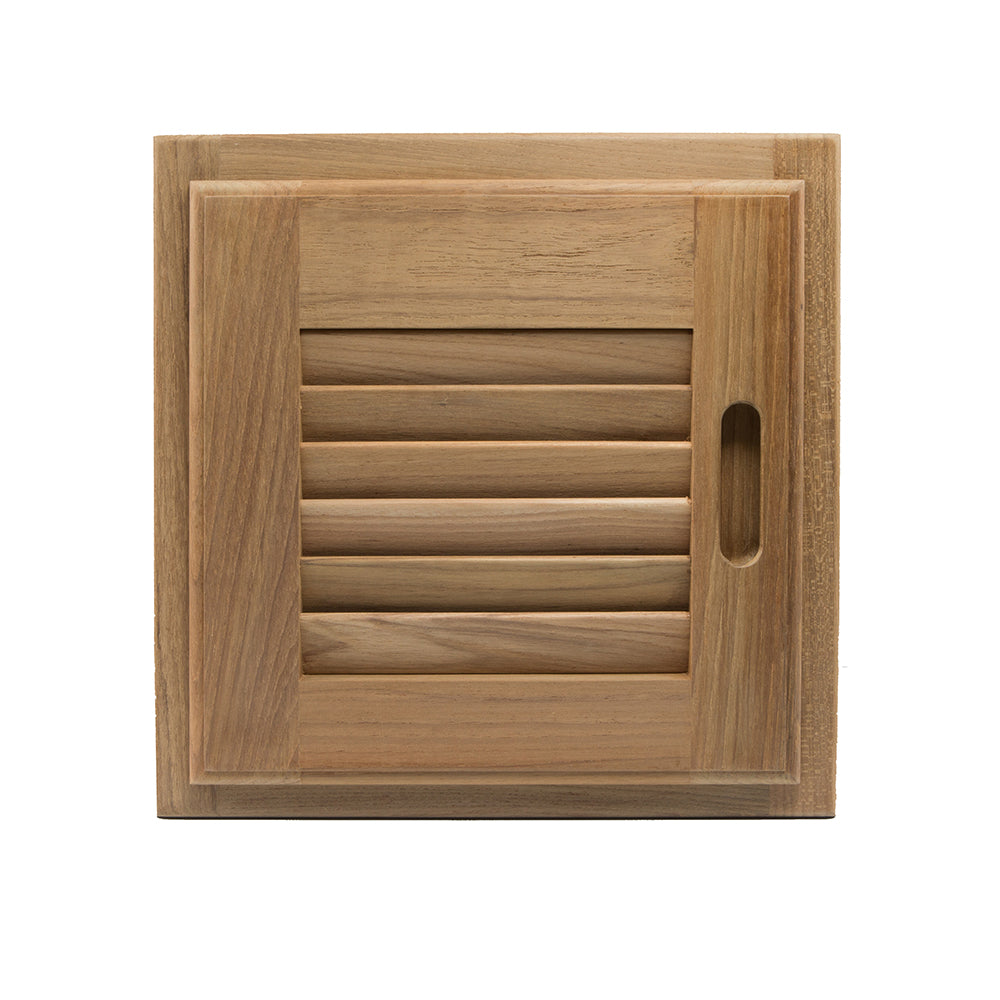 Whitecap 60720 Teak Louvered Door & Frame, Right Hand Opening Image 1