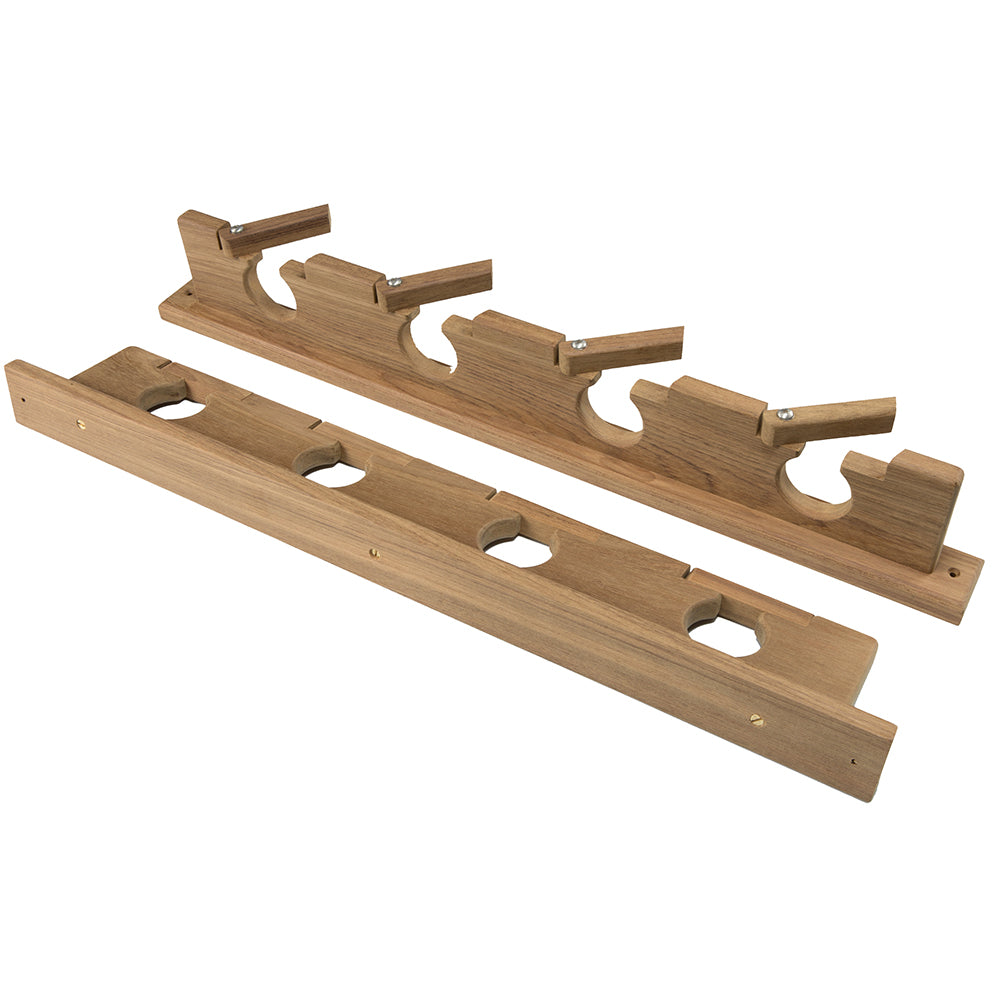 Whitecap 60620 Teak Lock-In Four-Rod Storage Rack Image 1