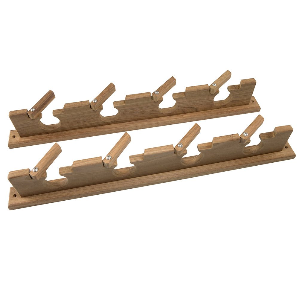 Whitecap 60620 Teak Lock-In Four-Rod Storage Rack