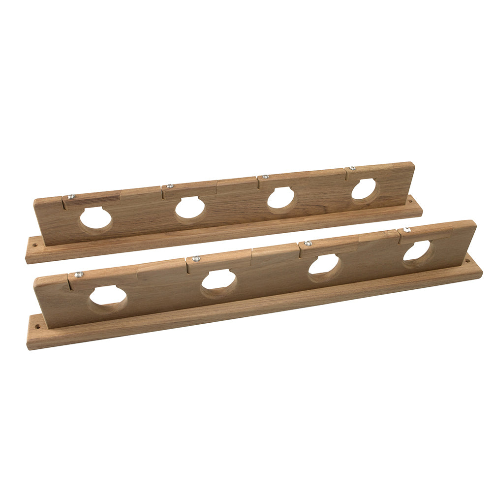 Whitecap 60620 Teak Lock-In Four-Rod Storage Rack