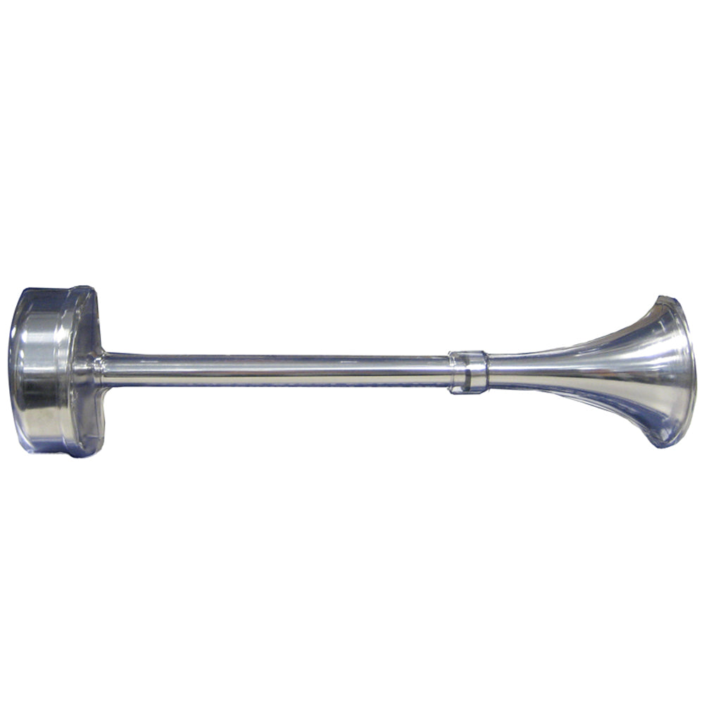 Schmitt And Ongaro Marine 10025 Standard Single Trumpet Horn -12V- Stainless Image 1
