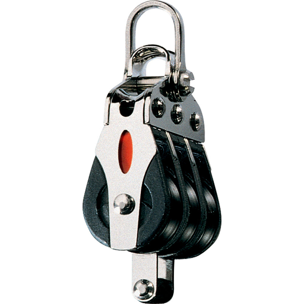 Ronstan Rf20312 Series 20 Ball Bearing Block Triple Becket 2-Axis Shackle Head Image 1