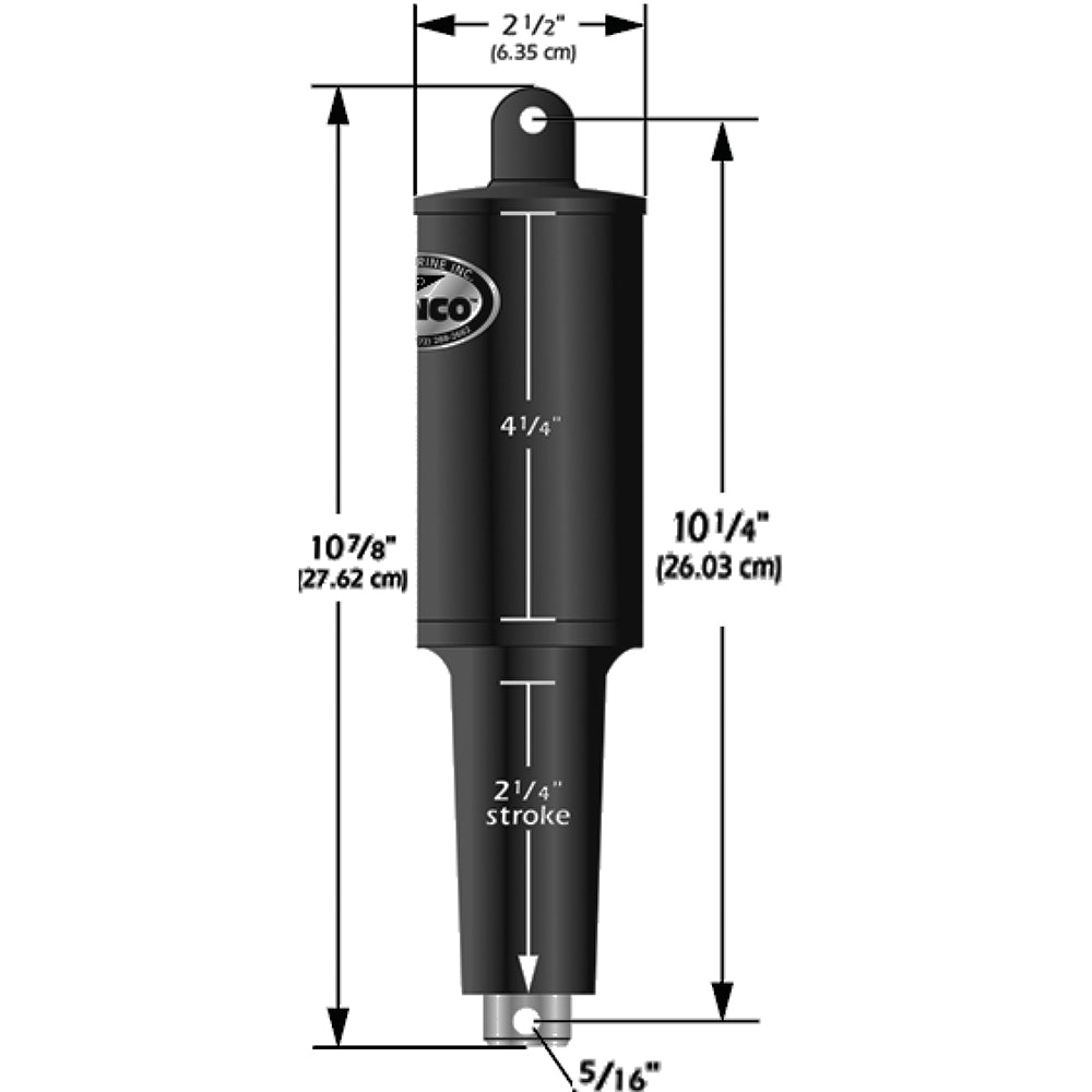 Lenco 15122-001 12V 1-1/4" Stroke Ski/Tow Boat Actuator 5/16" - 3/8"" Image 1