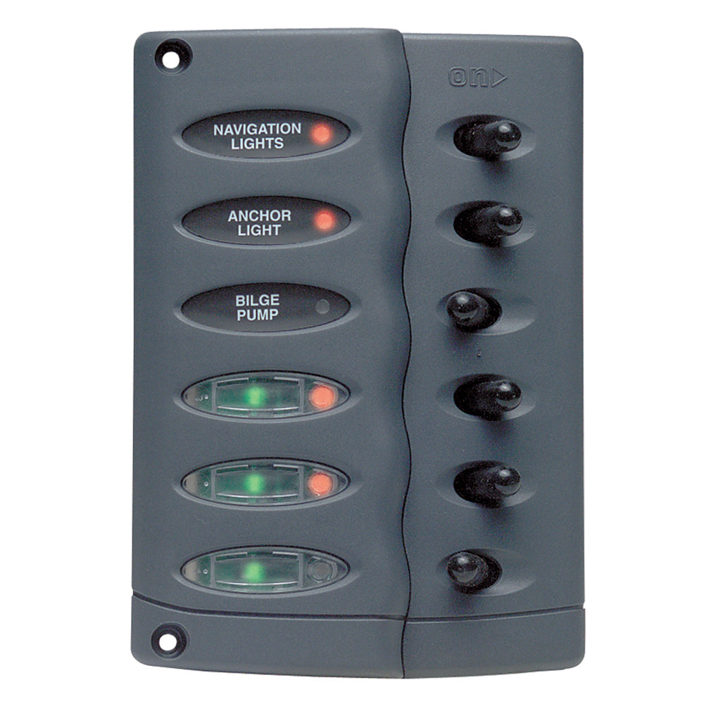 Marinco Csp6 Contour Switch Panel Waterproof 6 Way Image 1