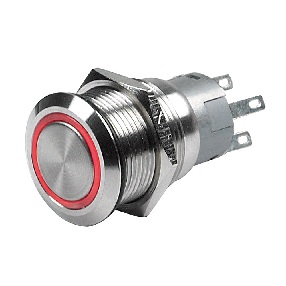 Marinco 80-511-0002-01 Push-Button Switch 12V Momentary On /Off Red Led Image 1