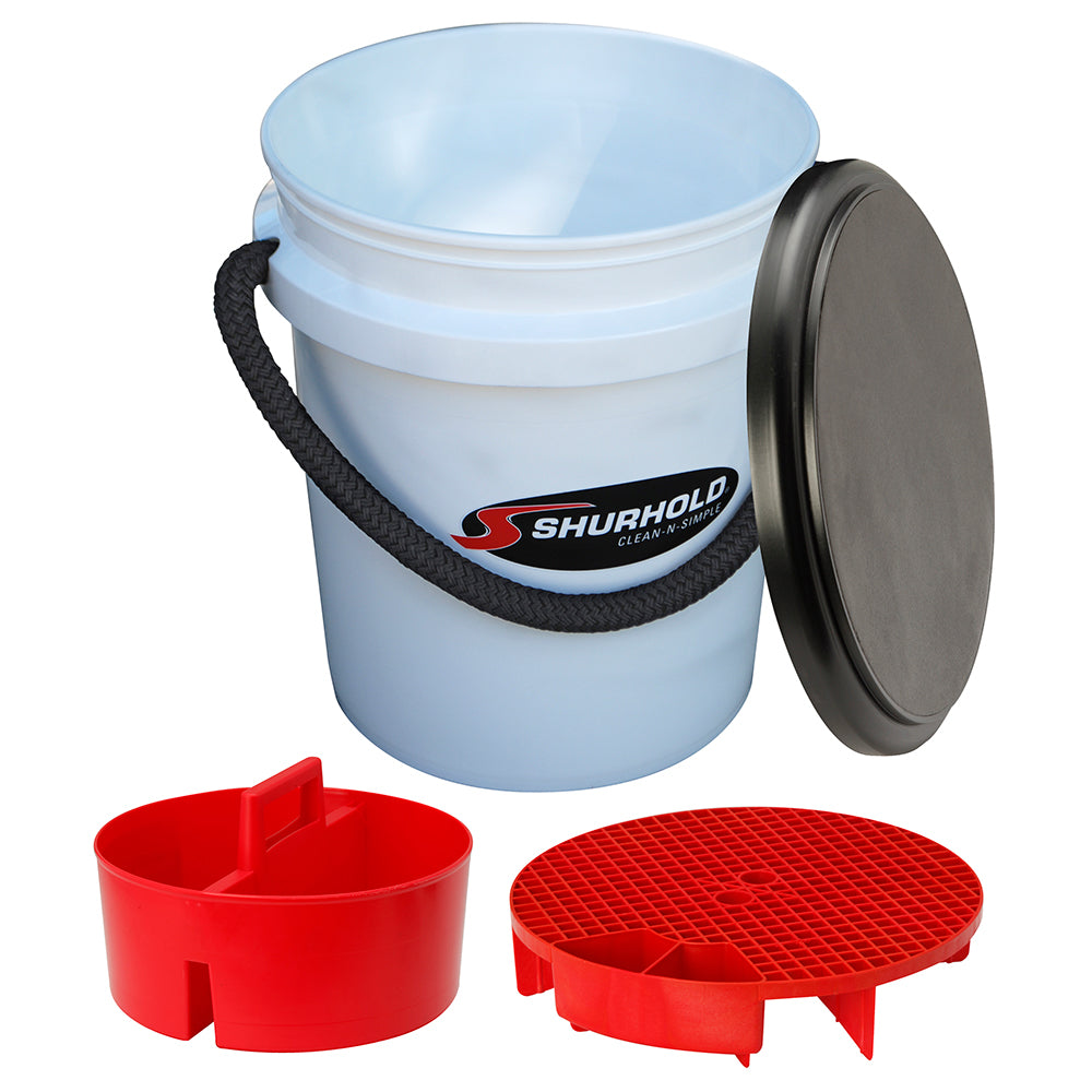Shurhold 2461 One Bucket Kit 5 Gallon White Image 1