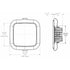 Lumitec 116118 Square Mirage Down Light White Dimming Red/Blue Non-Dimming
