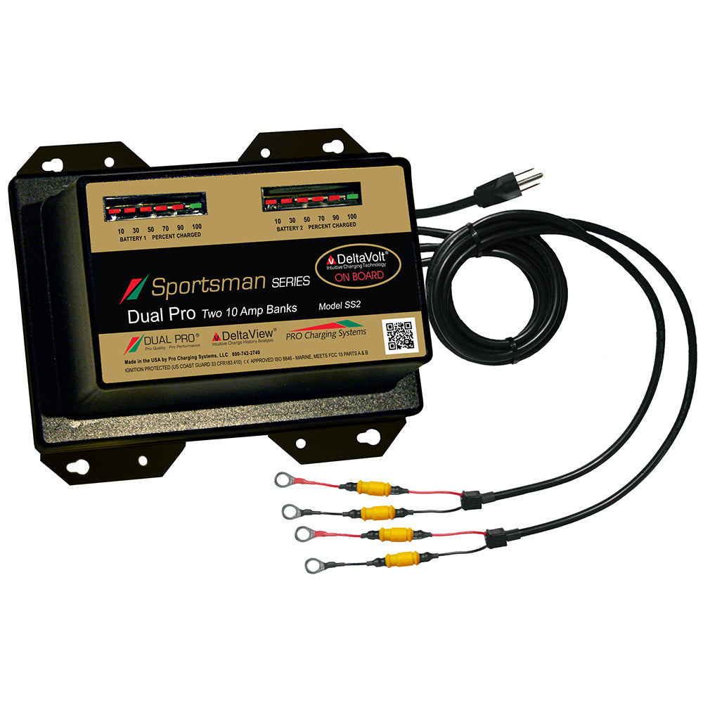 Dual Pro Ss2 Sportsman Series Battery Charger 20A 2-10A-Banks 12V/24V Image 1