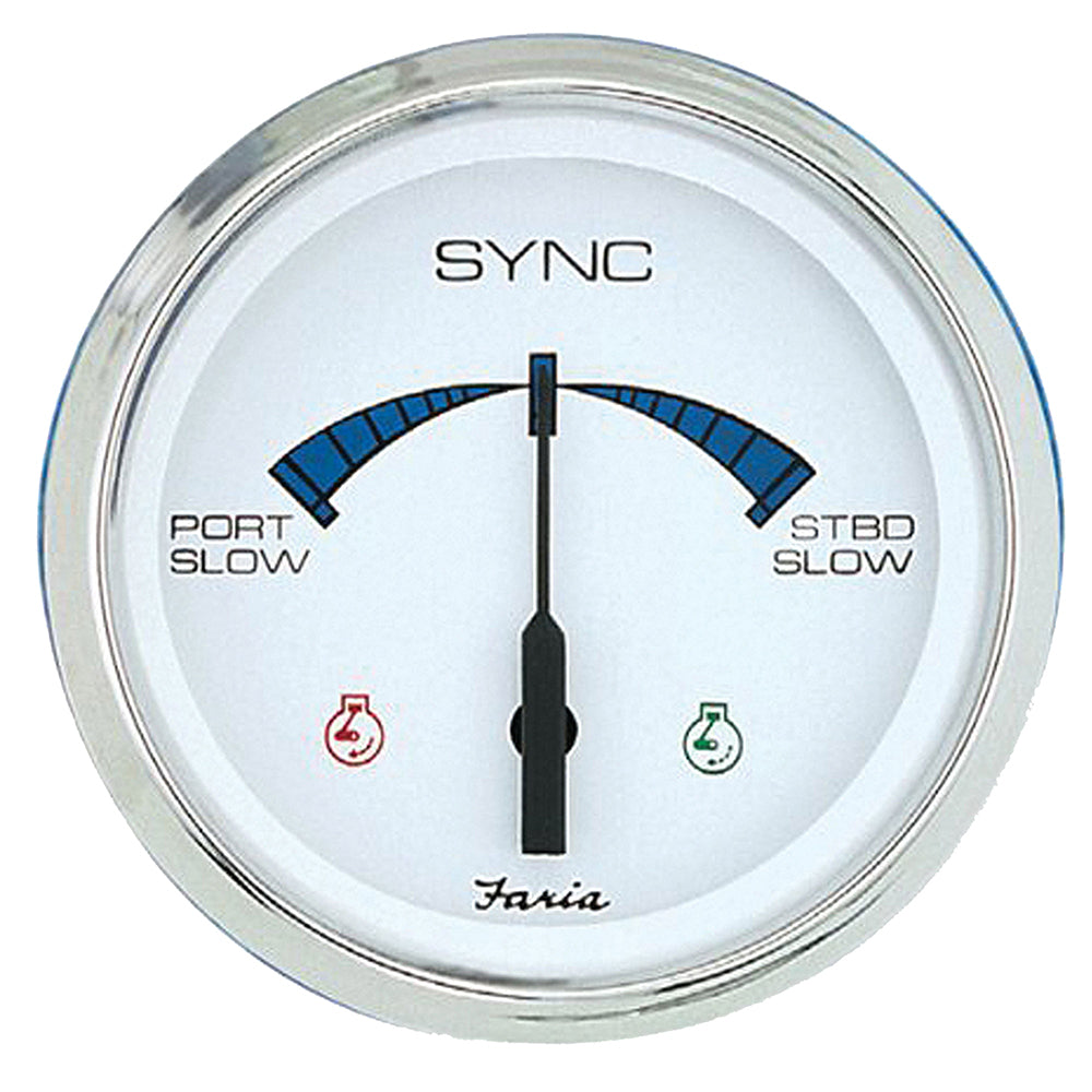 Faria Beede 33801 Chesapeake Ss White Engine Synchronizer Dual Image 1