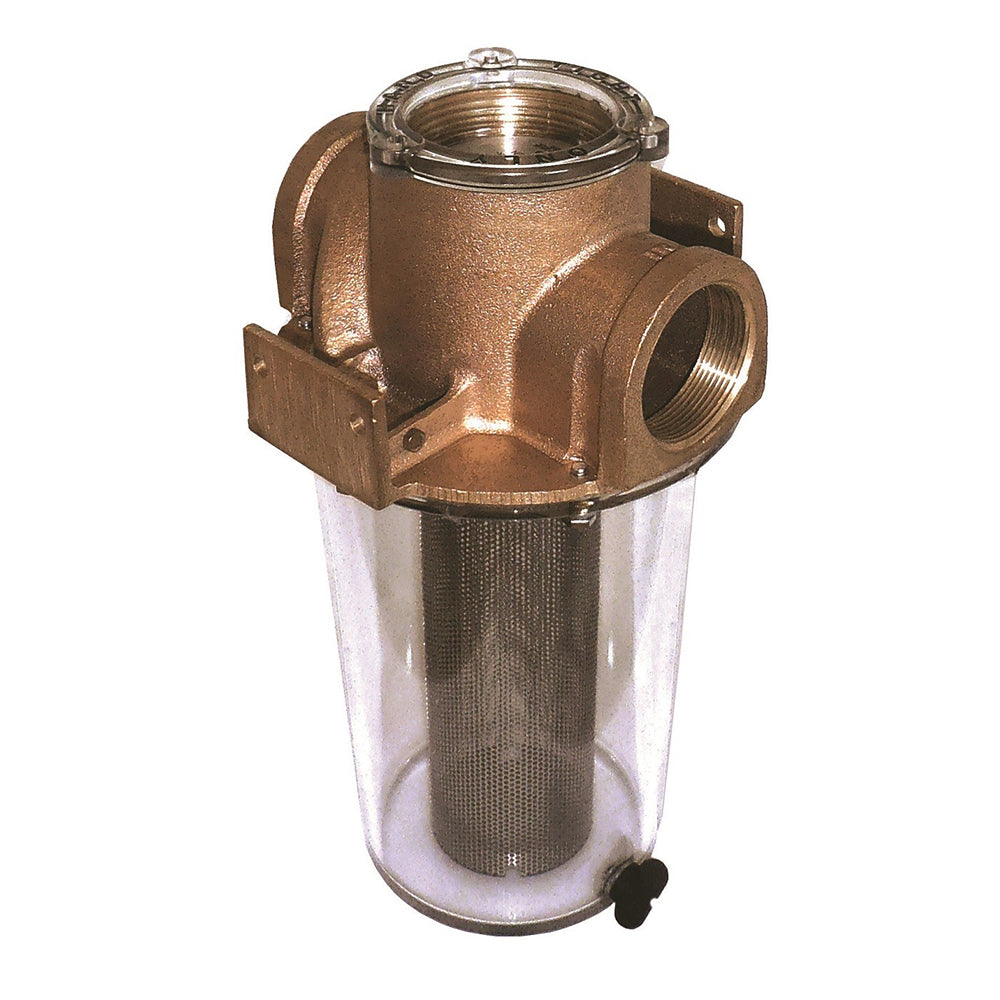 Groco Arg-500-S Arg-500 Series 1/2" Raw Water Strainer Stainless Steel Basket Image 1