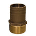 Groco Ff-2000 2" Npt x 2-1/4" Bronze Full Flow Pipe to Hose Straight Fitting Image 1