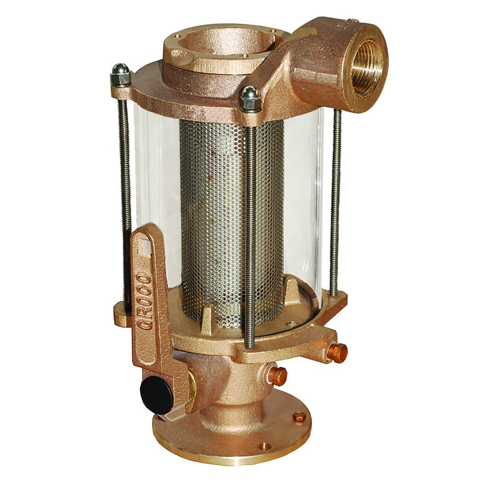 Groco Bvs-1000 1" Ball Valve/Seacock And Raw Water Strainer Combo Image 1