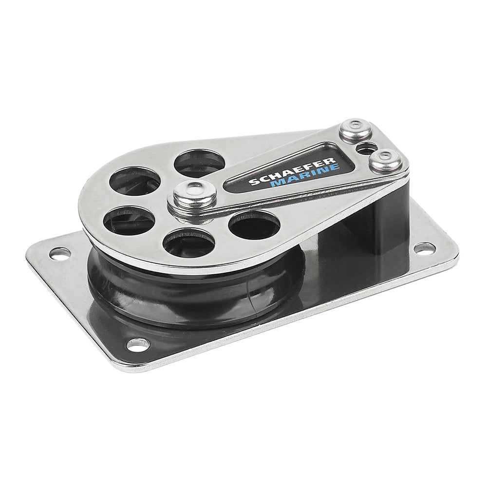 Schaefer Marine 505-11 Series 5 Flat Base Cheek Block Stainless Steel Cheeks Image 1