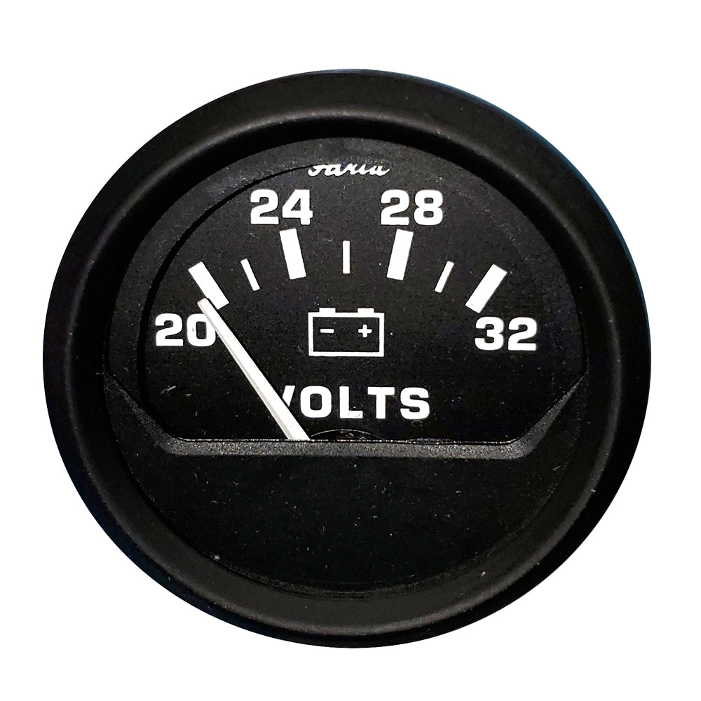 Faria Beede Instruments 12860 2" Voltmeter 20-30V Euro Black Image 1