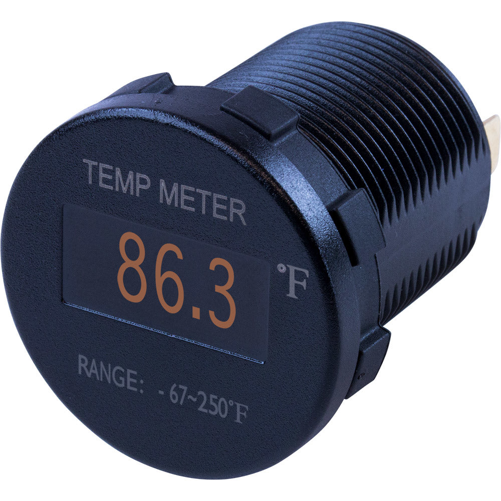 Sea-Dog 421610-1 Round Oled Temperature Meter Fahrenheit 6' Lead Image 1