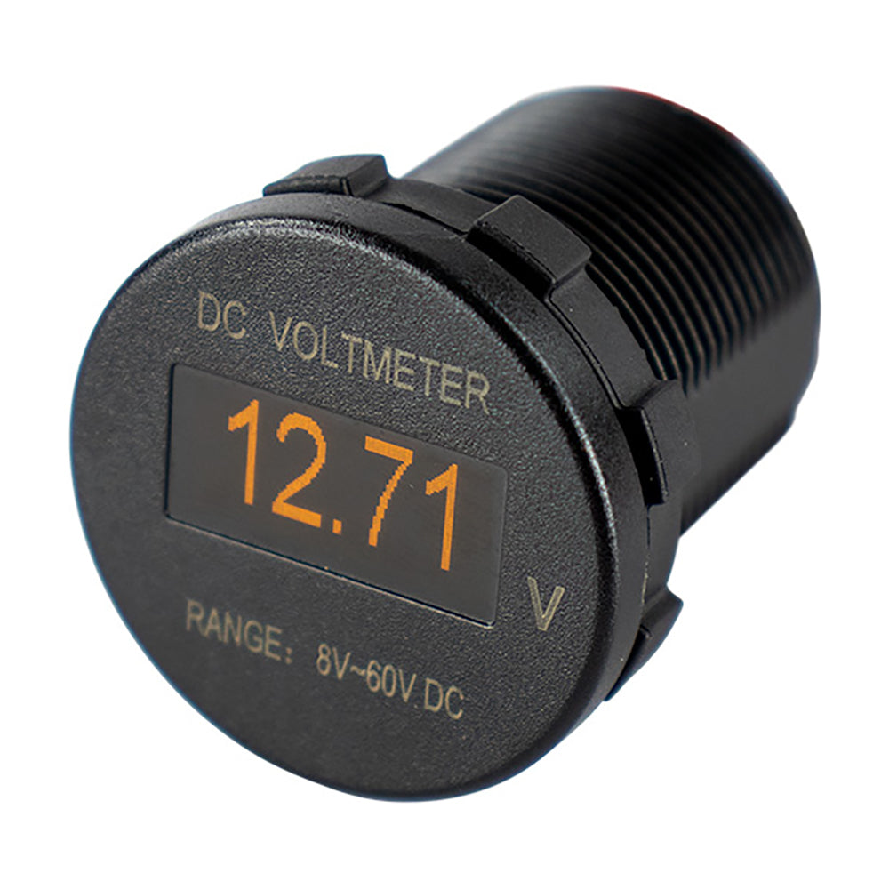 Sea-Dog Line 421600-1 Round Oled Dc Voltmeter 6V-60V Image 1