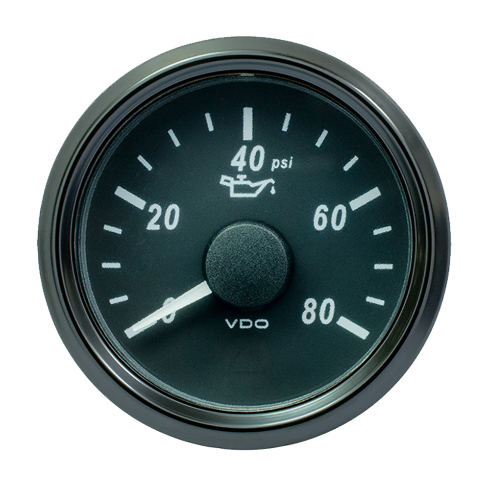 VDO A2C3833190030 Singleviu Oil Pressure Gauge 80 PSI Image 1