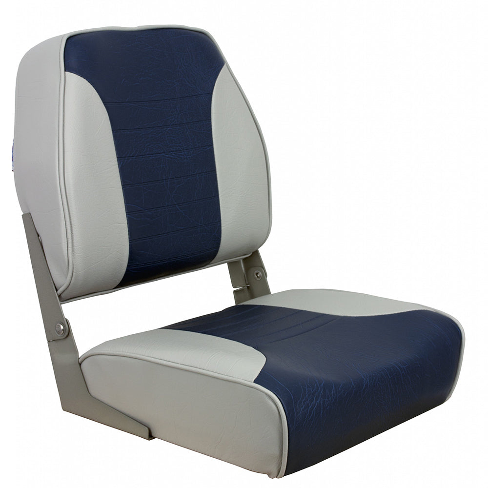 Springfield Marine 1040651 Economy Multi-Color Folding Seat Grey/Blue Image 1