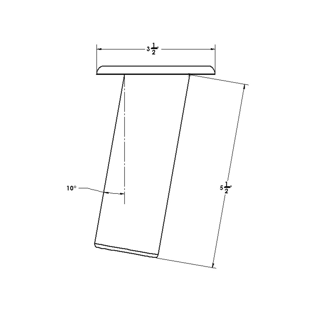 Taco Marine F31-0702Bxy Flush Mount Rod Holder 10° Deluxe Anodized Finish