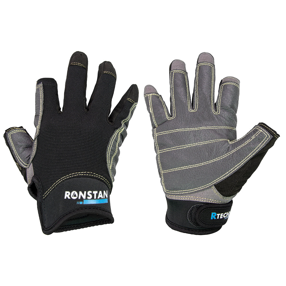 Ronstan Cl740Xl Sticky Race Glove 3-Finger Black Xl Image 1