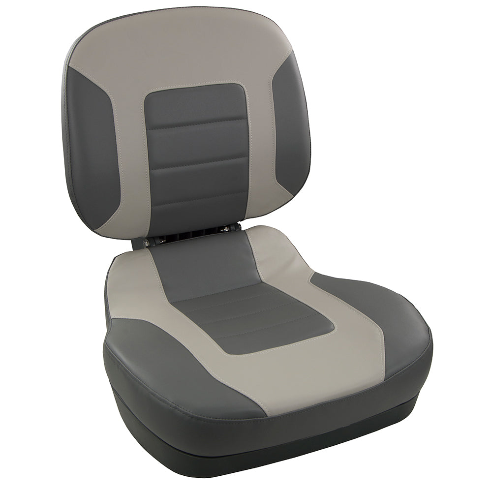 Springfield Marine 1041583 Fish Pro Ii Low Back Folding Seat Charcoal/Grey Image 1