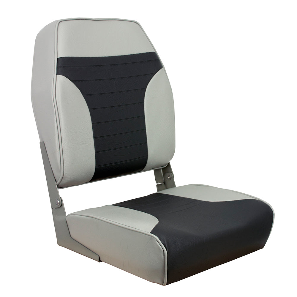 Springfield Marine 1040663 High Back Multi-Color Folding Seat Grey/Charcoal Image 1