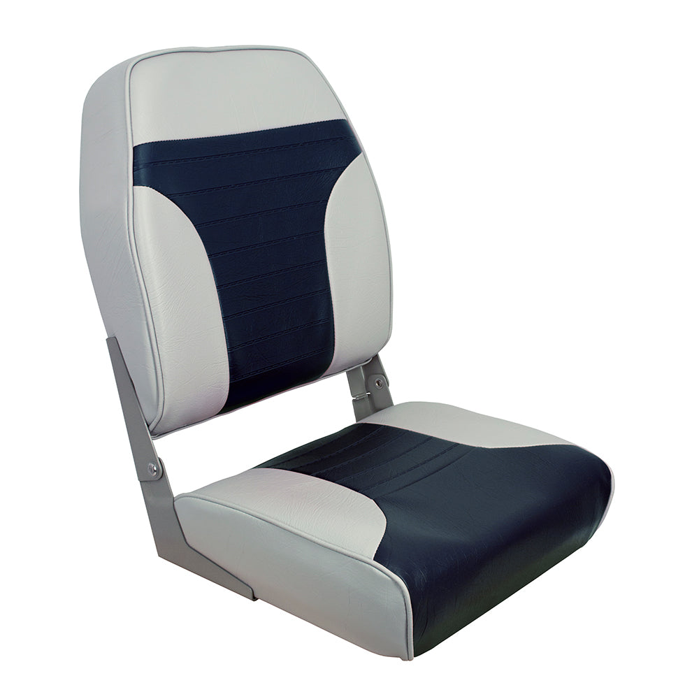 Springfield Marine 1040661 High Back Folding Seat Blue/Grey Image 1
